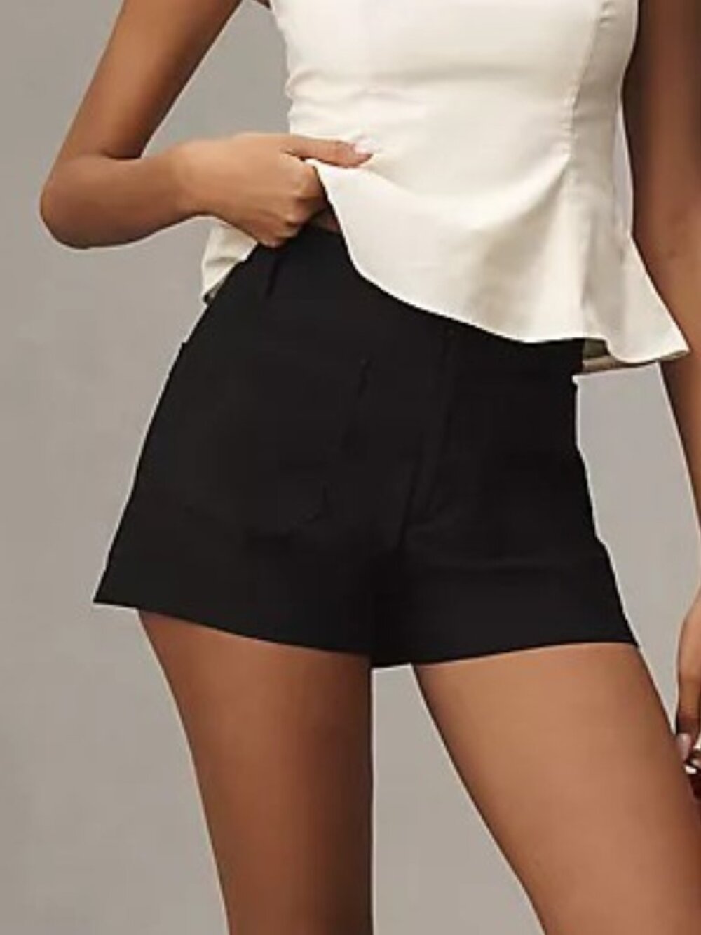 Anthropologie Maeve The Colette Linen Blend High-Rise Shorts Size 32